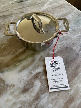 All Clad 1/2 quart Stainless Steel Mini Dutch Oven